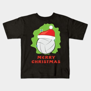 Merry Volleyball Christmas - Funny Kids T-Shirt